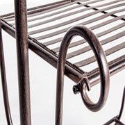 Marrone Stahlbefestigung Drei braune Regale Melanie 55x46x H170 cm