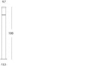 Die -cast -Aluminiumpol mit Opaldiffusor - Höhe 180 mm, 60 mm Durchmesser - IP43, 25W Schwarz