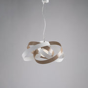Moderne Kronleuchter -Suspension in weißem Eisen und Turtlea A Light 54x H25 cm