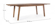 Holz ausziehbar im Freien Tisch Warschau 180-240x90x H76 cm