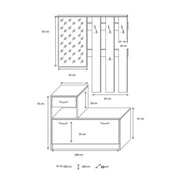 Weißer Eingangsgarderobe und Sonoma Rovere 100x25xh.180 cm Effez