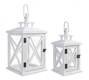 2x Set2 White Hut Lantern