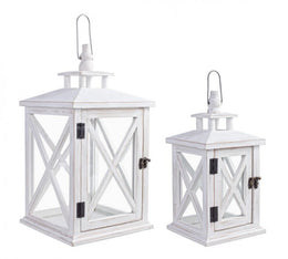 2x Set2 White Hut Lantern