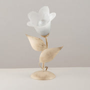 Gold Iron Lumetto Ein weißes Alabaster -Glas 19x H36 cm