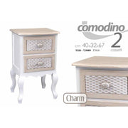 Charm Room Schlafzimmer Shabby mit Schublade 40 x 32x 67 h cm
