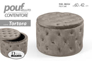 Pouf Retro Tortora -Containeröffnung von 60 cm cm 42 h