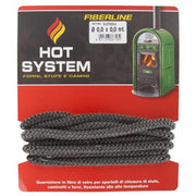 8 mm x 2,5 mt Glasfaserdichtung für Öfen.