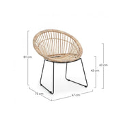 Natural Cayes Rustikaler Sessel