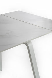 Erweiterbarer Tisch mit Stein -Top White Marble Effect 140/200x80x76H CM