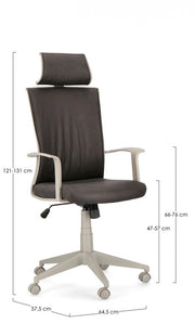 Gordon Black Fabric Office Sessel
