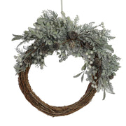 Bastelkrone mit braunen Kiefernkegeln CM51X46H12