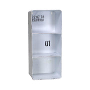 Metall Metall Bristol Weiß 3 Stockwerke rechteckige CM19.5x15H44.5