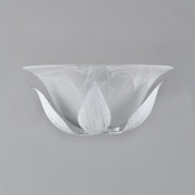 Silber weiße Eisenapplikation A 30x H14cm weißes Alabaster Glaslicht