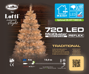 Minicluster Ø6CM XNTL 720 LED traditionelle 4+14,9 m Weihnachtslichter