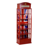 Roter Bücherregalschrank 6 Regale 1 Schublade CM48X27XH146