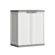Niedrige Harzgarderobe Jolly R16 TNT Weiß und Grau 68x39x H85 cm