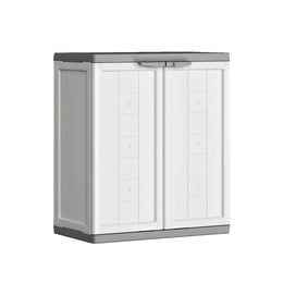 Niedrige Harzgarderobe Jolly R16 TNT Weiß und Grau 68x39x H85 cm