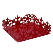 Metallhalter Metallflocken Square Red Snow CM16.5x16.5H5