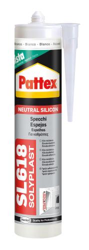 Pattex SL618 - Silikon -Sigella -Neutral für transparente Spiegel von 300 ml