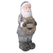 Santa Claus führte Harz mit Ghirlanda Gray CM21.5x19.5H51