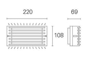 10W LED 4000K Applique weiße Netzlinie