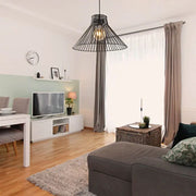 Panama Suspension Lampe MDL4135 Black Metall Draht Effez