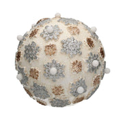 Runder weißer Metallstandhalter Cmø26xh60x26