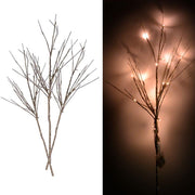 Leichte Glitzer Rami Gold Silber 72 LED Weiß warm CM40X40H100 Aliment. Fest