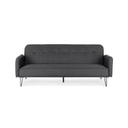 Drei -Seerer -Sofa Bett in schwarzem Stoff Bridjet 200x82x H81 cm
