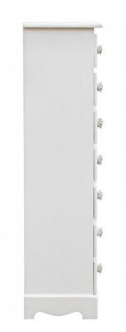 Weiße Holzschublade 7 Schubladen Blanc CM 29 x 23 x89