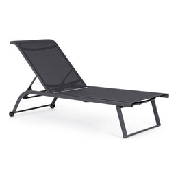 Dunkelgraues und anthrazitisches Kinderbett mit Rädern