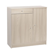 Niedrige Mehrzweckgarderobe Zwei Türen Eine leichte Olmo -Schublade 77x34x H80 cm