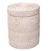 Rattan Algarve White Round Cmø20H24