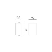 Applique 2 Lichter Gu10 BOO Grafite Line