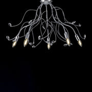 Hochglänzende verchromte Eisendecke mit 5 -licht -Kristall -Strasssteinen