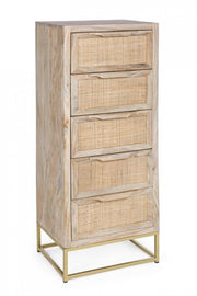 Kader 5 Schubladen in natürlichen Vintage -Style -Holzschubladen