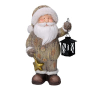 Santa Claus Resin mit Grigiocm25.5x17H44 Laterne