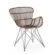 Rustikaler Sessel in Naturfaserventrrus Croco