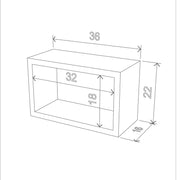 Rechteckige Rahmenmonroe -Wanddekoration 36 x 18 x 22 h.
