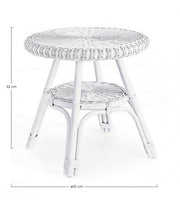 Alliss White Table in Rattan D52