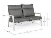 2 -seerer -Sofa im Freien 152x81x98H CM