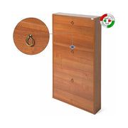 Antike schlanke schlanke Walnuss in der envabten Holz 3 Ribels 108x65x15 cm