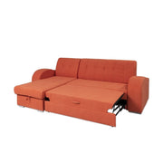 Winkelsofa Alyssa Halbinsel Reversible Orange 247x157