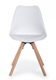 4x weißer Trendstuhl