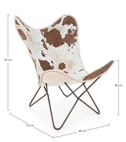 Büffel -Brown -Metall -Sessel