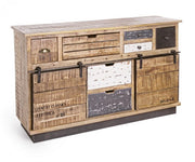 Credenka 2 Türen 7 Schubladen Tudor 125x37x80h cm