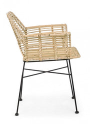 Stuhl mit natürlichen Faserarmlehnen Thunfische