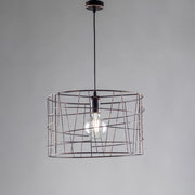 Kronleuchter für industrielle Suspension in schwarzem Eisenkupfer A Licht 41x H29 cm
