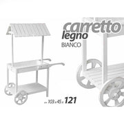 Weißer Karrenhalter aus dem Ausstellungsgarten 121 cm