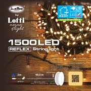 1500 LED traditionelle 60,5 m lineare Kette in der Spule